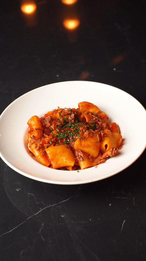 Pacheri all´amatriciana